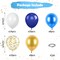 Navy Blue and Gold Balloons – Metallic Gold, Navy, White & Gold Confetti Latex Balloons for Birthday, Graduation, Baby Shower & Wedding Decorations